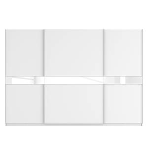 Armoire à portes coulissantes Skøp Blanc alpin / Verre mat blanc - 315 x 222 cm - 3 portes - Basic