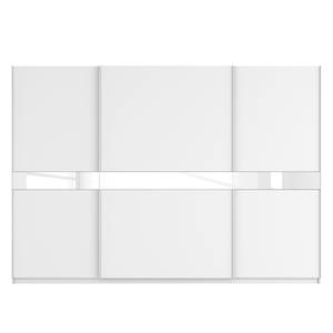 Armoire à portes coulissantes Skøp Blanc alpin / Verre mat blanc - 315 x 222 cm - 3 portes - Premium