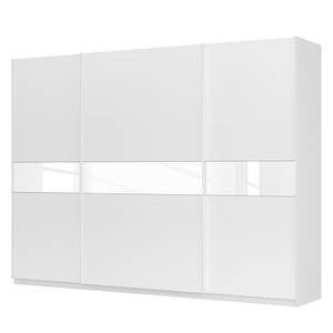 Armoire à portes coulissantes Skøp Blanc alpin / Verre mat blanc - 315 x 236 cm - 3 portes - Basic