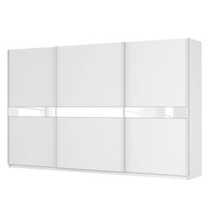 Armoire à portes coulissantes Skøp Blanc alpin / Verre mat blanc - 360 x 222 cm - 3 portes - Basic