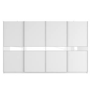 Schwebetürenschrank SKØP Alpinweiß / Mattglas Weiß Glas - 360 x 222 cm - 4 Türen - Comfort