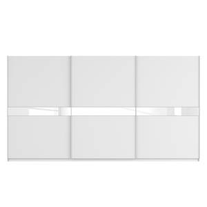 Armoire à portes coulissantes Skøp Blanc alpin / Verre mat blanc - 405 x 222 cm - 3 portes - Basic