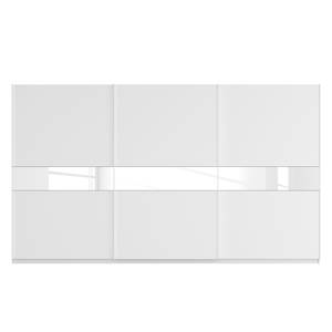 Armoire à portes coulissantes Skøp Blanc alpin / Verre mat blanc - 405 x 236 cm - 3 portes - Basic