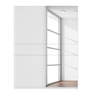 Schwebetürenschrank SKØP Alpinweiß / Mattglas Weiß Spiegelglas - 181 x 236 cm - 2 Türen - Premium