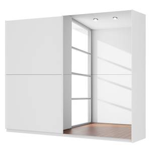 Schwebetürenschrank SKØP Alpinweiß / Mattglas Weiß Spiegelglas - 270 x 222 cm - 2 Türen - Premium