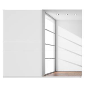 Schwebetürenschrank SKØP Alpinweiß / Mattglas Weiß Spiegelglas - 270 x 236 cm - 2 Türen - Basic