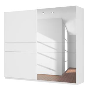 Schwebetürenschrank SKØP Alpinweiß / Mattglas Weiß Spiegelglas - 270 x 236 cm - 2 Türen - Comfort