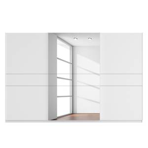 Schwebetürenschrank SKØP Alpinweiß / Mattglas Weiß Spiegelglas - 360 x 236 cm - 3 Türen - Basic