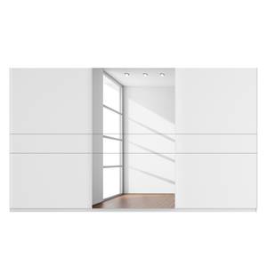 Schwebetürenschrank SKØP Alpinweiß / Mattglas Weiß Spiegelglas - 405 x 236 cm - 3 Türen - Basic