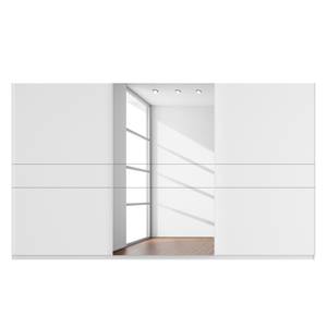 Schwebetürenschrank SKØP Alpinweiß / Mattglas Weiß Spiegelglas - 405 x 236 cm - 3 Türen - Comfort