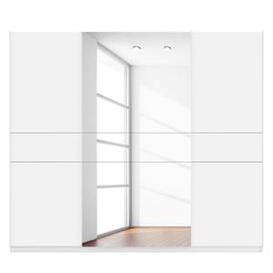 Schwebetürenschrank SKØP Alpinweiß / Mattglas Weiß Spiegelglas - 270 x 236 cm - 3 Türen - Classic