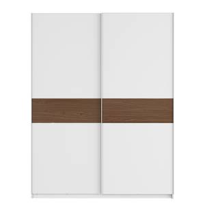 Armoire à portes coulissantes Skøp Blanc alpin / Imitation noyer - 181 x 236 cm - 2 porte - Basic