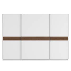 Armoire à portes coulissantes Skøp Blanc alpin / Imitation noyer - 315 x 222 cm - 3 portes - Confort