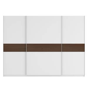 Armoire à portes coulissantes Skøp Blanc alpin / Imitation noyer - 315 x 236 cm - 3 portes - Basic