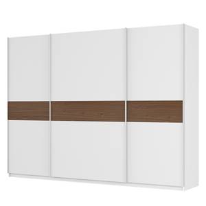 Armoire à portes coulissantes Skøp Blanc alpin / Imitation noyer - 315 x 236 cm - 3 portes - Premium