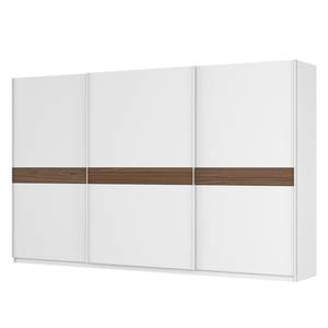 Armoire à portes coulissantes Skøp Blanc alpin / Imitation noyer - 360 x 222 cm - 3 portes - Basic