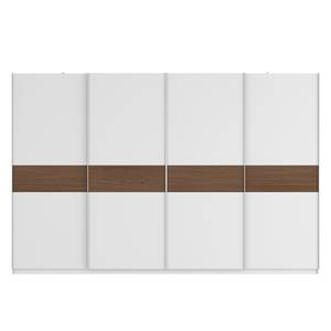 Schwebetürenschrank SKØP Alpinweiß / Nussbaum Dekor - 360 x 236 cm - 4 Türen - Premium