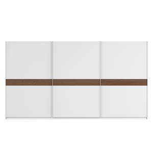 Armoire à portes coulissantes Skøp Blanc alpin / Imitation noyer - 405 x 222 cm - 3 portes - Basic