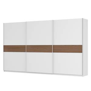 Zweefdeurkast Skøp alpinewit/notenboomhouten look - 405 x 236 cm - 3 deuren - Basic