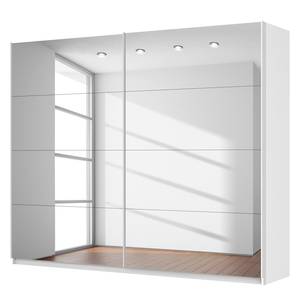 Schwebetürenschrank SKØP Alpinweiß / Spiegelglas - 270 x 222 cm - 2 Türen - Basic