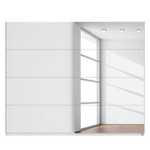 Schwebetürenschrank SKØP Alpinweiß / Spiegelglas - 270 x 222 cm - 2 Türen - Basic