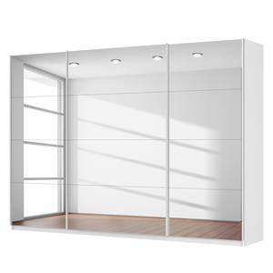 Schwebetürenschrank SKØP Alpinweiß / Spiegelglas - 315 x 222 cm - 3 Türen - Comfort