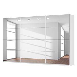Schwebetürenschrank SKØP Alpinweiß / Spiegelglas - 360 x 222 cm - 3 Türen - Comfort