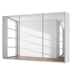 Schwebetürenschrank SKØP Alpinweiß / Spiegelglas - 360 x 236 cm - 3 Türen - Classic