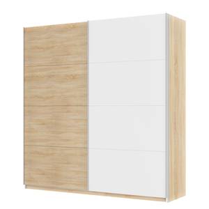 Armoire à portes coulissantes Skøp Imitation chêne de Sonoma / Blanc alpin - 225 x 236 cm - 2 porte - Confort