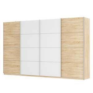 Armoire à portes coulissantes Skøp Imitation chêne de Sonoma / Blanc alpin - 360 x 222 cm - 4 portes - Confort