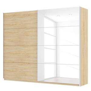 Armoire à portes coulissantes Skøp Imitation chêne de Sonoma / Blanc brillant - 270 x 222 cm - 2 porte - Premium