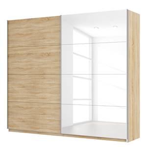 Armoire à portes coulissantes Skøp Imitation chêne de Sonoma / Blanc brillant - 270 x 236 cm - 2 porte - Premium