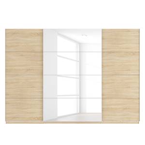 Armoire à portes coulissantes Skøp Imitation chêne de Sonoma / Blanc brillant - 315 x 222 cm - 3 portes - Basic