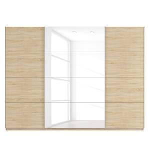 Schwebetürenschrank SKØP Eiche Sonoma Dekor / Hochglanz Weiß - 315 x 236 cm - 3 Türen - Basic