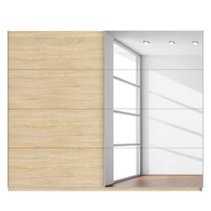 Schwebetürenschrank SKØP Eiche Sonoma Dekor / Spiegelglas - 270 x 222 cm - 2 Türen - Basic