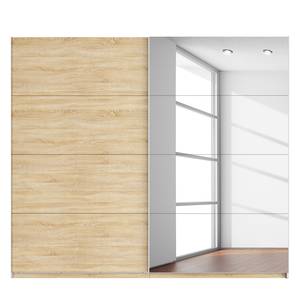 Schwebetürenschrank SKØP Eiche Sonoma Dekor / Spiegelglas - 270 x 236 cm - 2 Türen - Basic