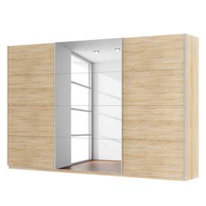 Schwebetürenschrank SKØP Eiche Sonoma Dekor / Spiegelglas - 360 x 236 cm - 3 Türen - Premium