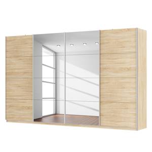 Armoire à portes coulissantes Skøp Imitation chêne de Sonoma / Miroir - 360 x 222 cm - 4 portes - Confort