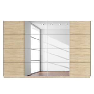 Schwebetürenschrank SKØP Eiche Sonoma Dekor / Spiegelglas - 360 x 236 cm - 4 Türen - Classic