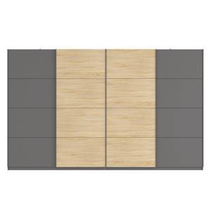 Schwebetürenschrank SKØP Graphit / Eiche Sonoma Dekor - 360 x 222 cm - 4 Türen - Comfort