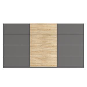 Schwebetürenschrank SKØP Graphit / Eiche Sonoma Dekor - 405 x 222 cm - 3 Türen - Comfort