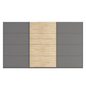 Zweefdeurkast Skøp Grafietkleurig/Sonoma eikenhouten look/spiegel - 405 x 236 cm - 3 deuren - Premium