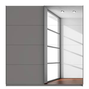 Schwebetürenschrank SKØP Graphit / Grauspiegel - 225 x 236 cm - 2 Türen - Basic
