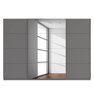 Schwebetürenschrank SKØP Graphit / Grauspiegel - 315 x 222 cm - 3 Türen - Comfort