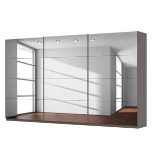 Schwebetürenschrank SKØP Graphit / Grauspiegel - 405 x 236 cm - 3 Türen - Basic