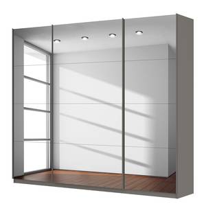 Schwebetürenschrank SKØP Graphit / Grauspiegel - 270 x 236 cm - 3 Türen - Premium