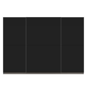 Schwebetürenschrank SKØP Graphit / Mattglas Schwarz - 315 x 222 cm - 3 Türen - Premium