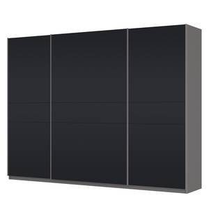 Schwebetürenschrank SKØP Graphit / Mattglas Schwarz - 315 x 236 cm - 3 Türen - Premium