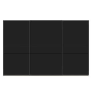 Schwebetürenschrank SKØP Graphit / Mattglas Schwarz - 360 x 236 cm - 3 Türen - Basic