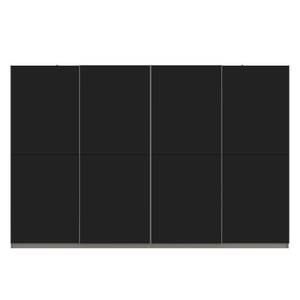 Schwebetürenschrank SKØP Graphit / Mattglas Schwarz - 360 x 236 cm - 4 Türen - Classic